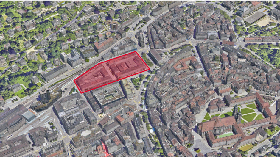 Hintere Poststrasse Hintere Bahnhofstrasse Vogelschau